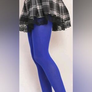 Royal Blue Tights, Stockings, Pantyhose, Hosiery (One size - fits S, M, & L)